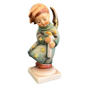 VTG Goebel Hummel Figurine Heavenly Angel Holding Candle 21/0 Missing Bee TMK-6